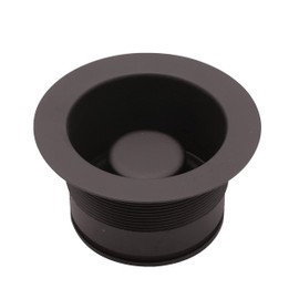 Westbrass A2105-62 Kitchen 3-1/2" EZ-Mount Brass Sink Waste Disposal Drain Flange and Stopper, 1-Pack, Matte Black