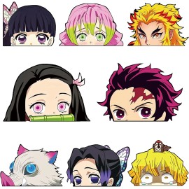 NEW Demon Slayer Sticker Nezuko Peeker Car Decal Stickers 4.17" H x 6.6"W