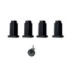 ZHUUO 4PCS Square Caster Insert Cover Plastic Caster Socket Round