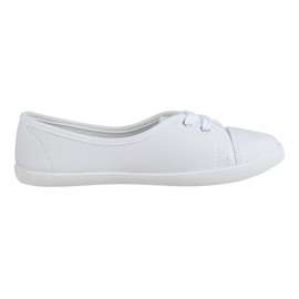 Elara Chunkyrayan Women's Lace-Up Ballet Flats (Ballerina) - White, size: 36 EU