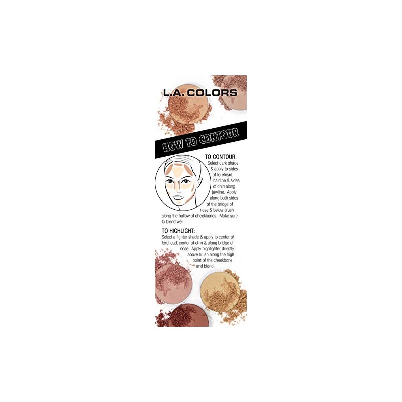 L.a. Colors I Heart Makeup Contour Palette, Medium To Dark,