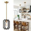 Emliviar Industrial Pendant Light, 1-Light Kitchen Hanging Light Fixture Adjustable,