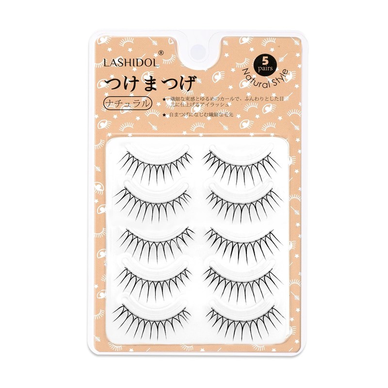 LASHIDOL False Eyelashes, Bunching Eyelashes, Natural, Popular, Idol Eyelashes, Handmade