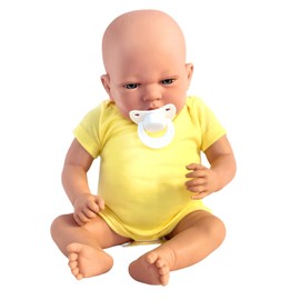 Ann Lauren Baby Doll Clothes and Accessories- Set of 4 Short Sleeve Rompers and 4 Reusable Baby Diapers- Fits 15"-16" Baby Dolls