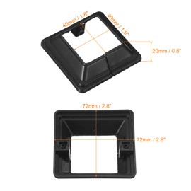 QUARKZMAN Post Cladding, Pack of 2 40 x 40 mm/1.6 x 1.6 inches, Plastic Gap Style Post Base Cover for Fence, Stair Railing, Porch, 72 x 72 mm/2.8 x 2.8 inches (Total Size)