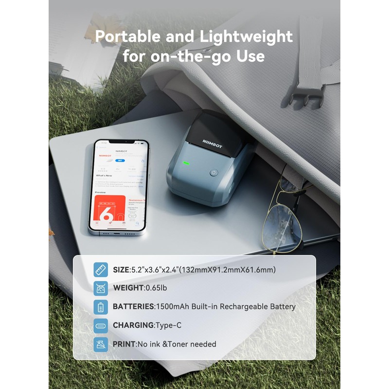 NIIMBOT B1 Bluetooth Label Maker Machine with Tape, Portable Label