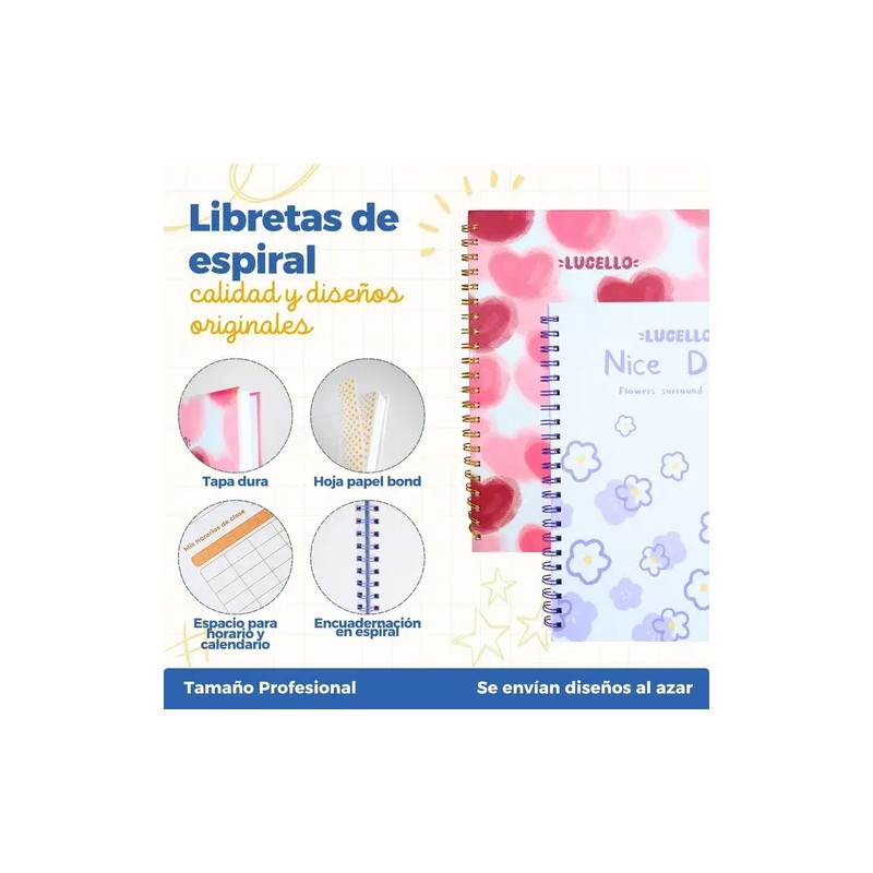 Cuaderno Profesional Premium Pasta Dura 120hojas 4piezas