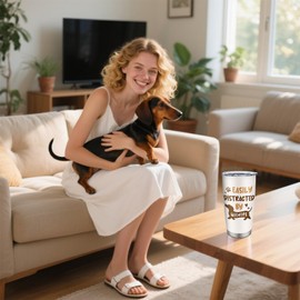 CVROY Dachshund Gifts for Women Men Tumbler 20OZ 1PC, Weiner Dog Gift for Her Him, Dog Lovers Present for Dogs Mom, Doggy Lover Christmas Birthday Presents Cup for Girls