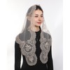 Bozidol Mantilla Triangle Embroidered Fatima Virgin Mary Rose Veil -