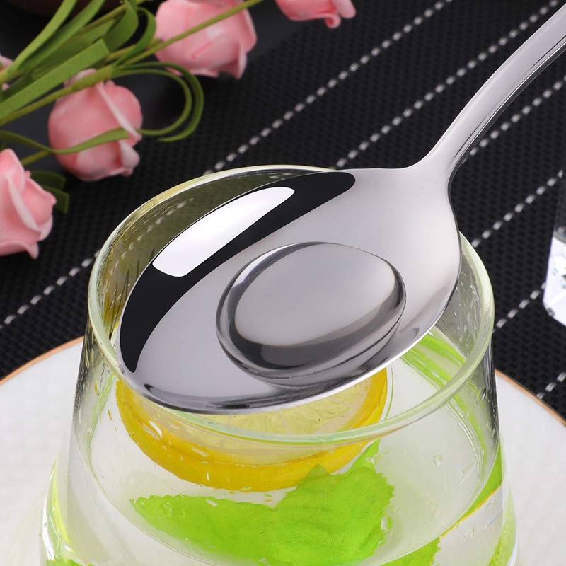 SUNSENGEUR 12-Piece Stainless Steel Dinner Spoons, Stainless Steel Dinner Spoons