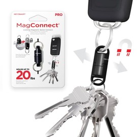 KeySmart MagConnect Pro Magnetic Quick Release KeyChain - Detachable Key Ring for Car Keys with Extra Locking Joint for Additional Security, Magnet Key Chain Accessory for Men Women (1-Pack)