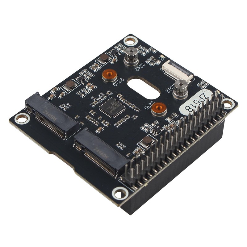 ZDE ZP518 PCIe to Dual M.2 HAT Key-M NVMe SSD