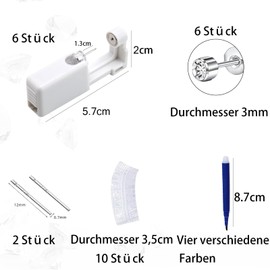 Vimmvid 22 Piece Ear Piercing Set, Piercing Set, Pircing Sets Yourself, Make Your Own Ear Piercing Kit for Girls Women Men, Synthesis, Synthesis