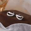 SLUYNZ 925 Sterling Silver CZ Hoop Earrings for Women Open