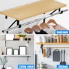 Pisman Adjustable Closet Rod Bracket Heavy Duty,Shelf Bracket with Rod