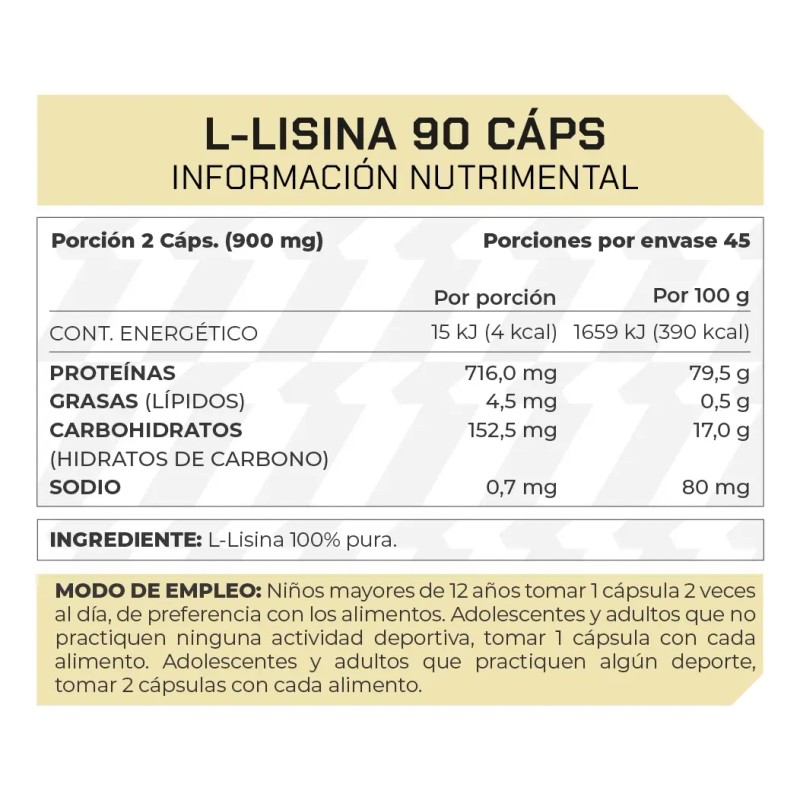 Lisina Caps Prowinner Sabor