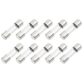 MECCANIXITY 10 Pcs Fast Blow Glass Fuse 5A 125V 5x20mm Glass Tube Fuses Fast-Acting Fuses for PCB Board Electronic Devices Home Appliances Light String