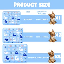 Cooling Mat Dogs, Pet Cooling Mat, Water-Filled Cooling Mat, for Home On the Go or in the Car, 50 x 60 cm, L, Underwater World