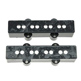 KAISH Set of 2 Black Bass Pickup Covers Neck/Bridge for 4 String Jazz J Bass