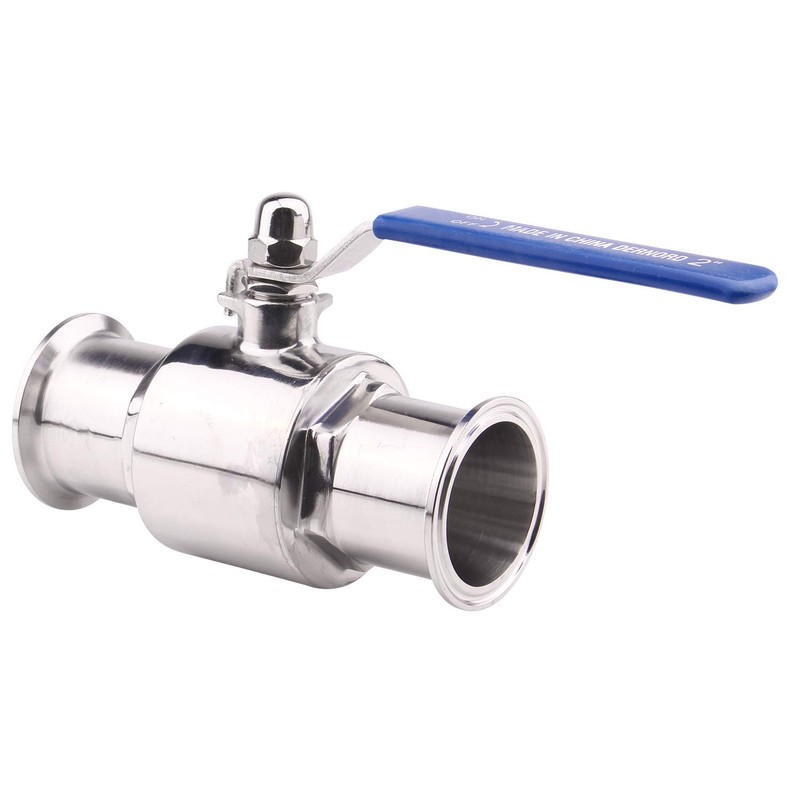 DERNORD 2 inch Tri-Clamp Clover Ball Valve Stainless Steel 304,PTFE