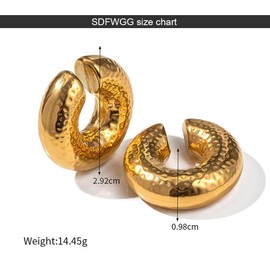 TTPSRY 2 Pairs of Women's Earrings, No Pierced Earrings, Ear Cartilage Earrings Set, Hypoallergenic, Toroidal Earrings, Fashionable Personality, Holiday Gifts, Acrylic