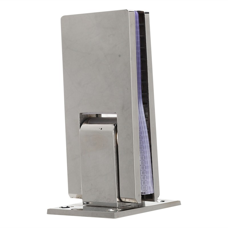 90 Degree Bathroom Door Clip Stainless Steel DoubleSided Shower Glass
