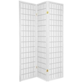 Legacy Decor 4 Panels Room Divider Privacy Screen Shoji Style 6ft high White Color