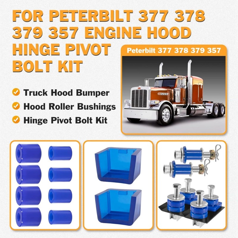 sky66_78 for Peterbilt 379 Engine Hood Hinge Pivot Mounting Bolt