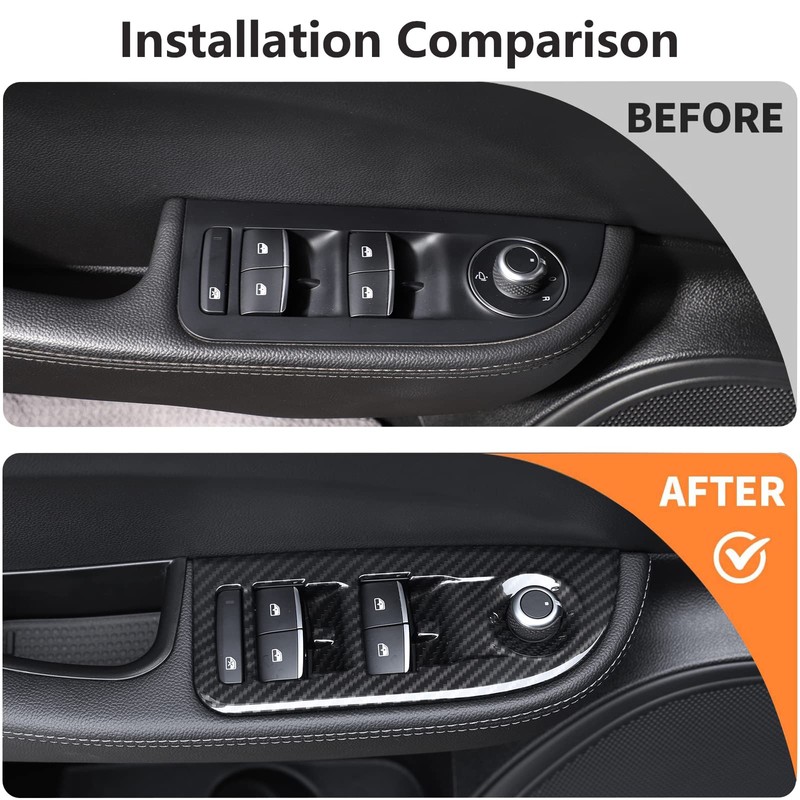 4 x Carbon fiber For Giulia 2016 2017 2018 ABS