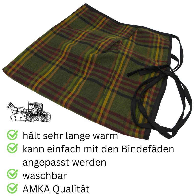 AMKA Bockdecke Fahrsport Carriage Bock Apron in Checked Design