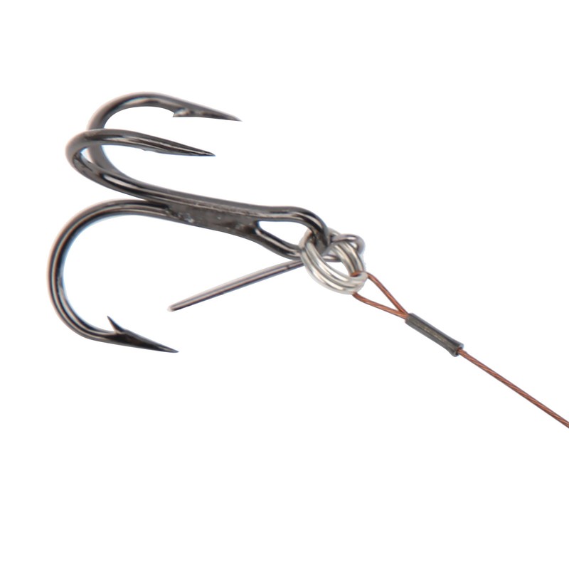 Portable Fishing Steel Wire Fishing Rigs with Treble Fish Hooks