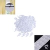 PLASTIFIC Plastic Curtain Hooks Glider Hook White Plastic Curtain Hooks