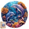 Wooden Puzzles for Adults, Dolphins World Wooden Jigsaw Puzzles 200pcs,11.2x11.2in,Medium,Unique