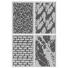 CHGCRAFT 4Sheets Wall Texture Pattern Polymer Clay Texture Sheet Brick