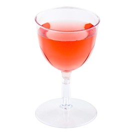 2 Ounce Mini Wine Glasses, 100 Disposable Plastic Wine Glasses - Recyclable, Crack Reistant, Clear Plastic Disposable Wine Goblets, For Parties or Weddings - Restaurantware