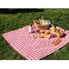 100% Cotton Fabric Gingham Table Cloth 140x140 Square Natural Buffalo