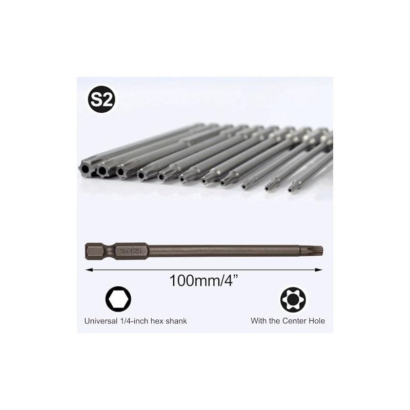 11Pcs Security Torx Bit Set Tamper Proof Torx Bits Magnetic