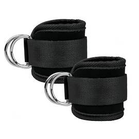 Ankle Resistance Training Set, 3 Bands (10-30 LBS), Padded Ankle Straps with D-Ring, Storage Bag