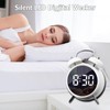 Justup Alarm Clock, Digital Alarm Clock with Large LED Display,