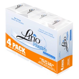Lirio Neutro Bar Soap, Mild Scent, No Harsh Chemicals, 5.3 Ounce, Pack of 4