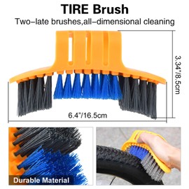 Bicycle Cleaning Set, Peaken 10-Piece Bicycle Cleaning Brushes for Bicycle Chain, Tyre, Sprocket, Dirty Cleaning for Bicycle Corner Stains, Suitable for All Bikes