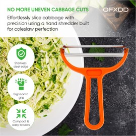 OFXDD Cabbage Hand Slicer - Pack of 2 - Coleslaw Knife - Shredder for Sauerkraut