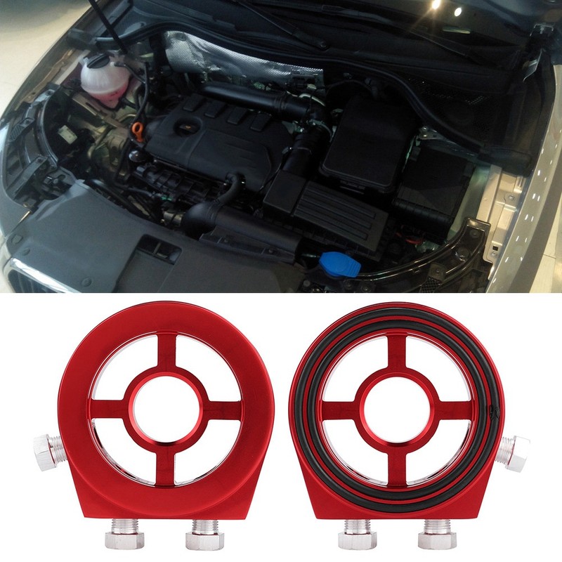 Aluminum Alloy Universal Oil Filter Temperature Cooler Gauge Sandwich Plate
