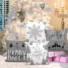 Miaikoe Grey Christmas Cushion Covers 40x40 Set of 4 Christmas