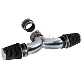 Rtunes Racing Short Ram Air Intake Kit + Filter Combo Compatible For 94-96 Impala SS / 94-96 Caprice 4.3L/5.7L V8 Dual (with 2 Filters) (Black)
