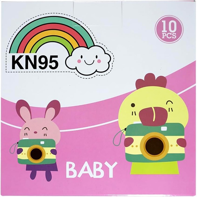 JANDS. 10 Cubrebocas infantiles Kn95, certificado, baby, mascarilla con filtro
