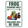 Venicor Frog Parking Sign Decor - 9 x 14 Inches