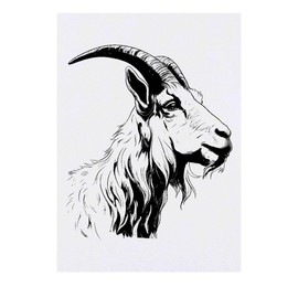 'goat' Temporary Tattoo - Water Resistant, Skin-Safe, Non-Toxic Transfer (TO00062489)