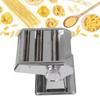 Topyond Stainless Steel Pasta Machine with 2 Blades, Manual Hand