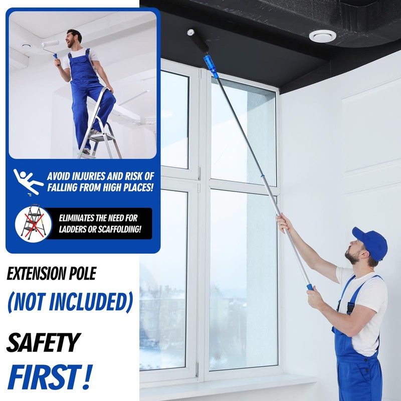 WILLBOND 2 Pcs Paint Brush Extender Multi-Angle Paint Edger Tool